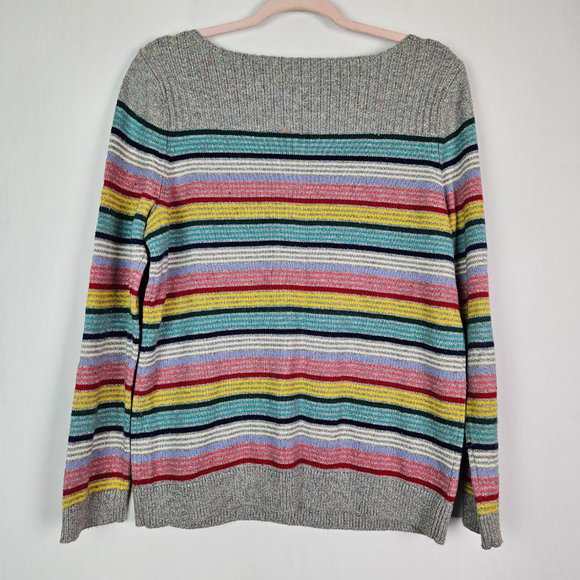 Talbots Multicolor Striped Crew Neck Sweater - Picture 6 of 7